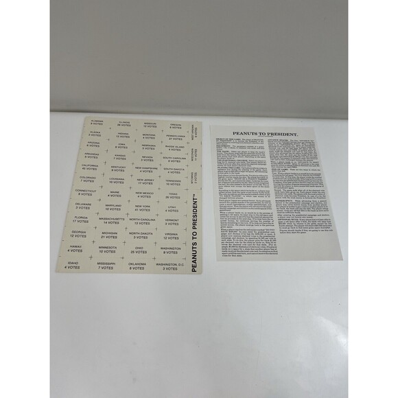 Vintage VTG Rare 1978 Peanuts to President Board Game Missing Money - Picture 9 of 16